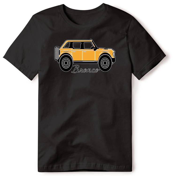 High Quality Bronco T Shirts Printed in The USA T Shirts Four Wheel Covers